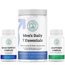 Wellness Men's Brain Bundle - Brain Support Complex, Men's Daily 7 Essentials, and Adaptogen Complex