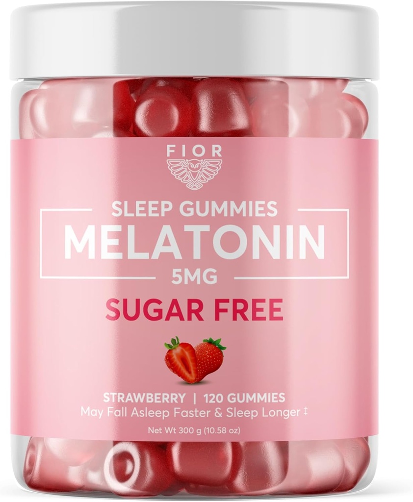 FIOR Melatonine Gummies (Suikervrije aardbeien, 120)