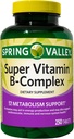 Augu Spring Valley Super Vitamine B-complex, Voedingsondersteuning, Tabletten Dieetsupplement, 250 Tellen