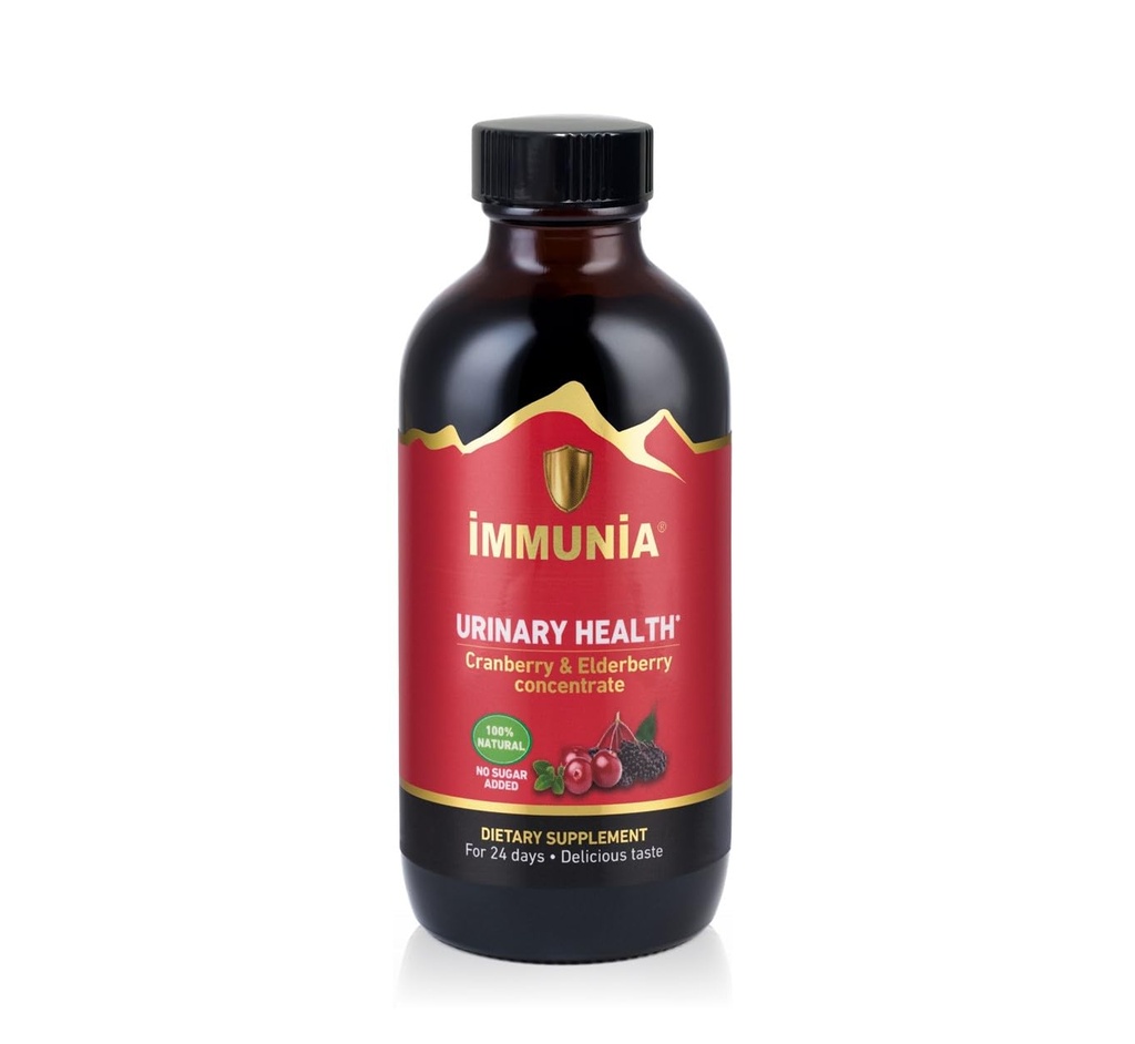 Immunia Urinary Health. Cranberry & Vlierbes Concentraat voor de preventie van urineinfecties. Natuurlijk. Heerlijk. 5 ml/dag. (1-verpakking)