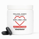 High Level Science CoQ10, Omega-3, Vitamine E - Cardioloog Geformuleerd voor hart + lichaam + geest gezondheid met DHA/EPA, Antioxidant voor energie, Superior Bio available Fish Oil - Glutenvrij, 60 Softgels