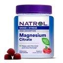 Natrol Magnesium Citrate, Hoge Absorptie Magnesium Supplement voor Mood en Stress, helpt de geest te kalmeren en te ontspannen Het lichaam, 60 Raspberry-gearomatiseerde Gummies, Tot een levering van 30 dagen