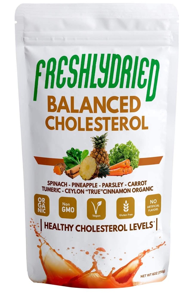 Versgedroogd Balanced Cholesterol Powder - Ondersteunt gezonde Cholesterol niveaus - w/Tumeric, Ceylon True Cinnamon,