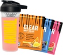 Animal Clear Whey Protein Isolate Sampler Pack & Shaker Bottle - Heerlijk sappig 20g Proteïne, Watermeloen Limeade, Blueberry Acai, Ananas Orange, 3 Single-Serving Packets