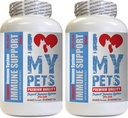 I love MY PETS LLC Allergy Relief for Cats - CAT Immune Support - Booster - Healthy Supplement - Melk Distel voor kat - 120 Treats (2 flessen)