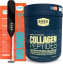 BUBS Naturals Collageen Peptides Powder & Mixing Wand Bundle, Collageen for Women & Men, Hydrolyzed Peptides, Unflavored Pasture Raised Grass Fed, Keto Friendly, 20 oz Collageen Tub (28 Servings) +1 Wand