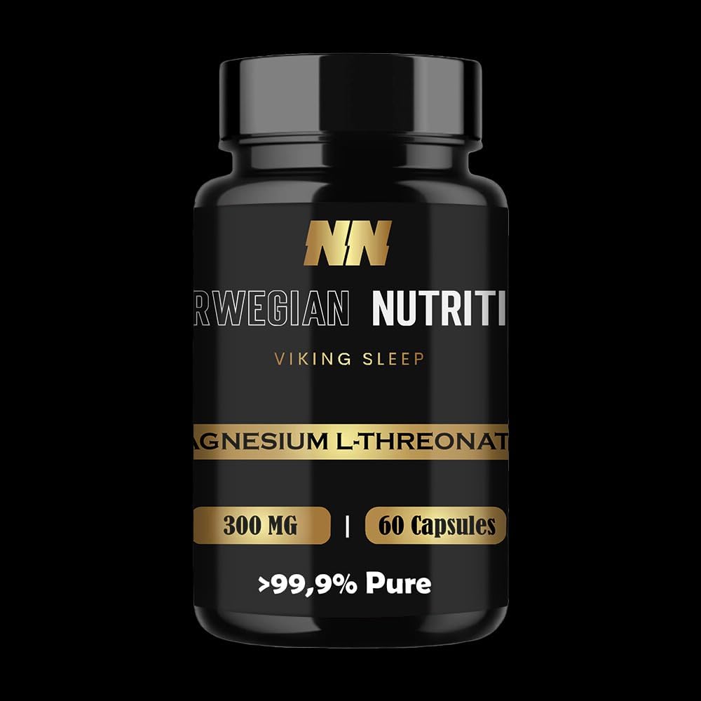 Magnesium L-Threonate, 60 capsules van 300MG! (niet 144MG zoals anderen) - Verbeter uw leven - Betere slaapkwaliteit en focus, geheugen, aandacht en cognitieve functie - meer dan 99,9% puur!! Glutenvrij.