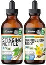 BIO KRAUTER Stingende Nette Tinctuur 4 Fl. Oz. & Dandelion Tinctuur 4 Fl. Oz.