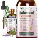 Rejuvica Health Balanced Femme - Advanced Female Balance Support Supplement - vloeibare levering voor betere absorptie - Vitex, Dong Quai, Black Cohosh, Maca Wild Yam & Meer!