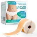 Siliconen Scar Sheets, Siliconen Scar Tape, Siliconen Sheets voor Littekens, Scar Away Siliconen Scar Sheets voor Gezicht, Acne, Keloid,Burns, Stretch Mark,C-sectie Chirurgische Scars Verwijdering (1.6" x 60"Roll-1.5M)