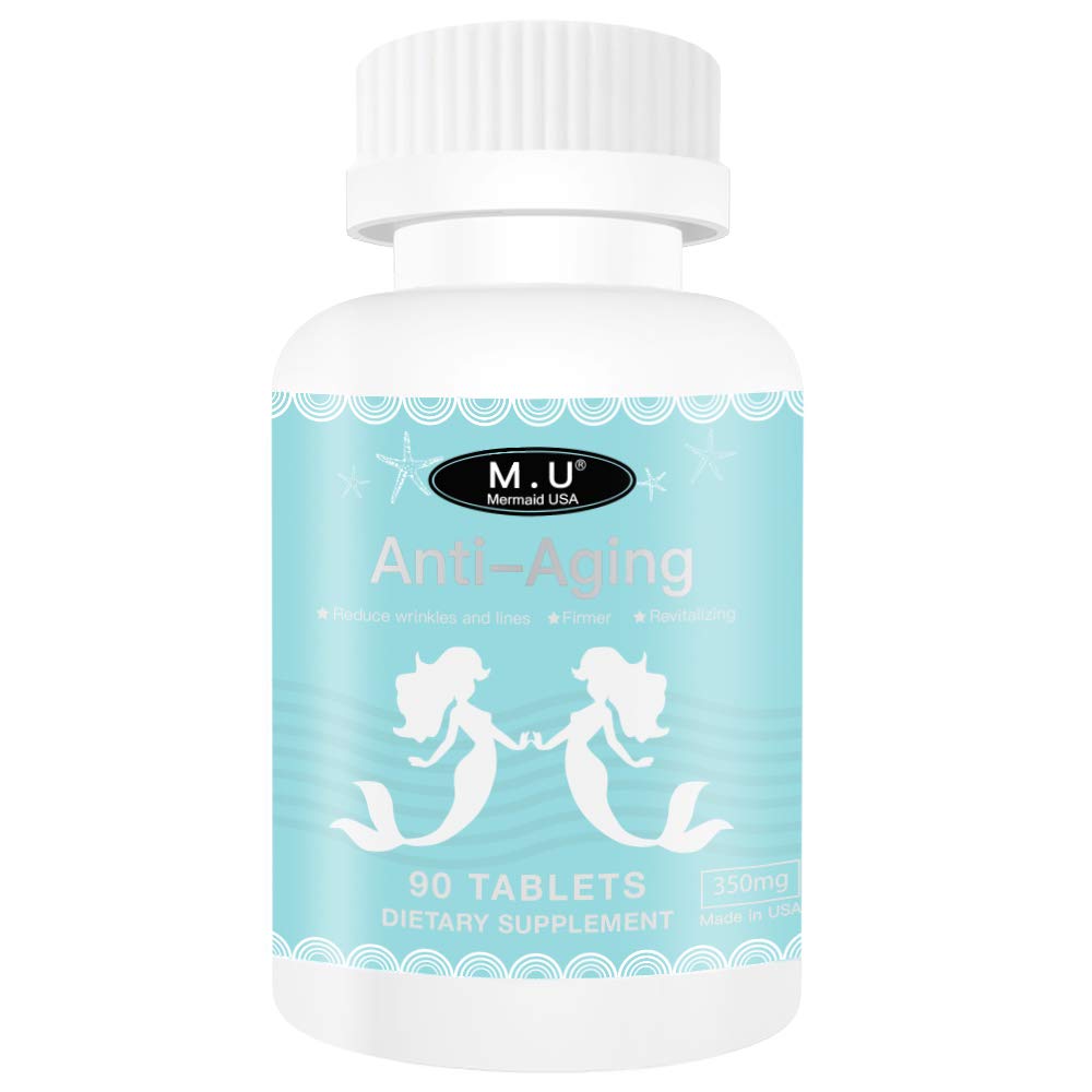 M.U Magic Herb voor Anti Veroudering Supplement Mermaid USA Natuurlijke en Green Fight Rimpels, donkere plekken, donkere cirkels, Puffiness