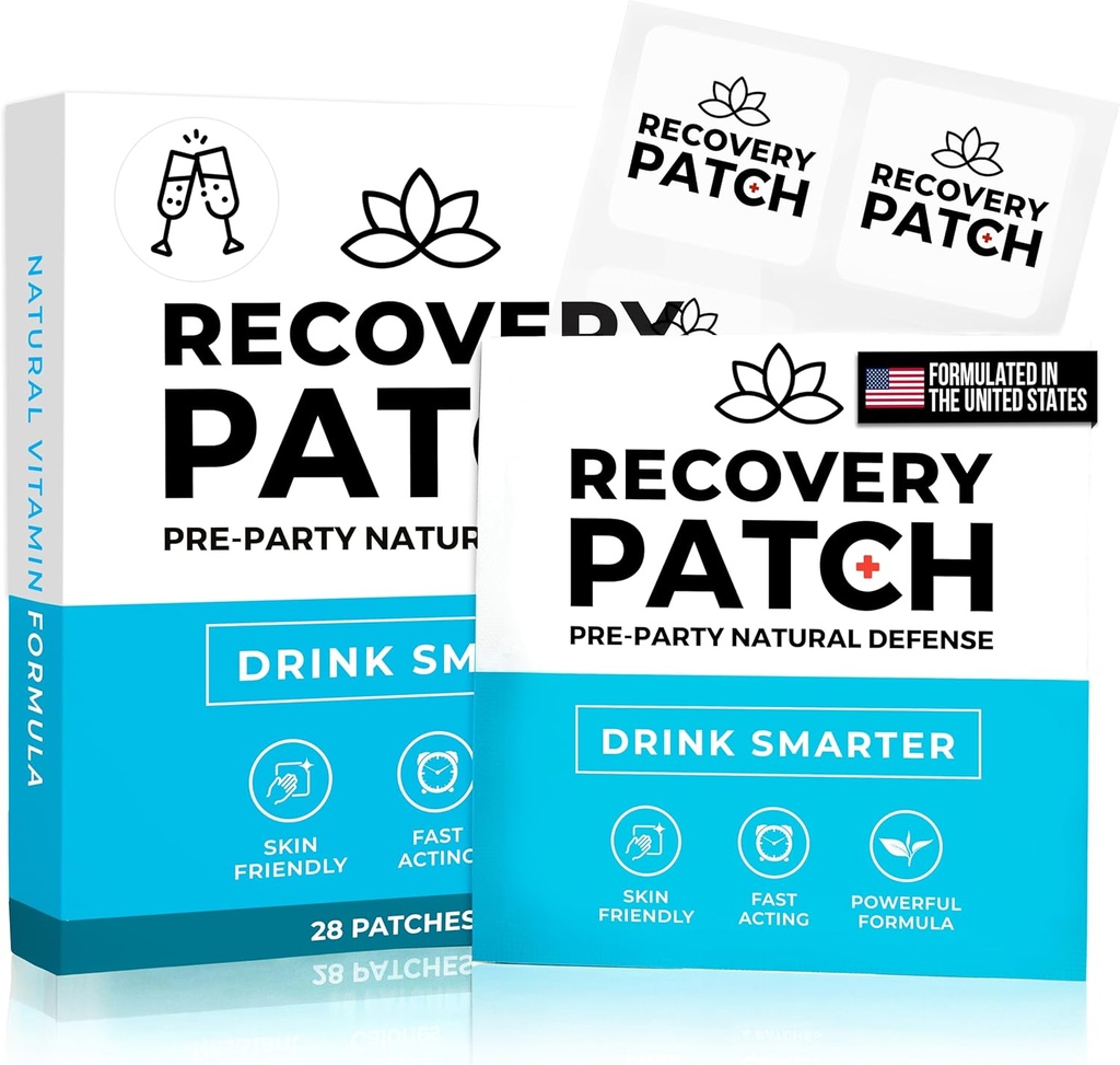 Recovery Patches 84 Pack (Drie 28 Packs) - Wake Up Refreshed & Energized with our 100% Natural Ingredients Patch - Individually Wrapped, Skin-Friendly & Waterproof - Enhanced Formula