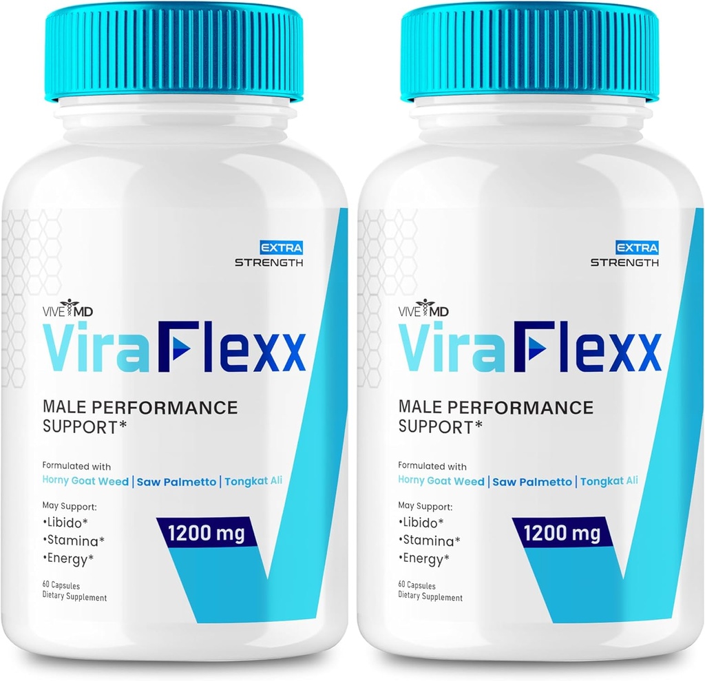 VIVE MD ViraFlexx voor mannen, ViraFlexx Male Enchantment - Maximale prestaties, alle natuurlijke voedingssupplementen Extra sterkte pillen, ViraFlexx Pro ondersteunt totale gezondheid, Vira Flexx Reviews (2 Pack)