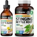 BIO KRAUTER Kattenklauw Tinctuur 4 Fl. Oz. & Stingnetel 250 Capsules