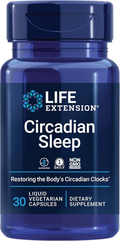Levensverlengstuk Circadian Slaap, nobiletine Citrus Extract, Slaapondersteuning, Slaapgezondheid, Herstel de slaap-Wake Cycle van je lichaam, 1,5 mg melatonine, Glutenvrij, Niet-GGO, Vegetarisch, 30 Liquid Capsules