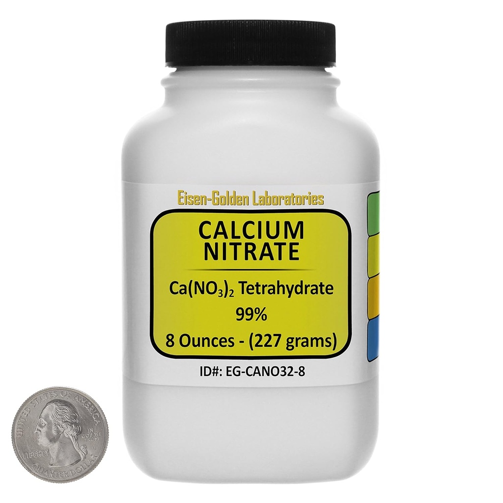 Calciumnitraat [CA(NO3) 2] 99% AR Graad Prills 8 Oz in een Space-Saver Fles