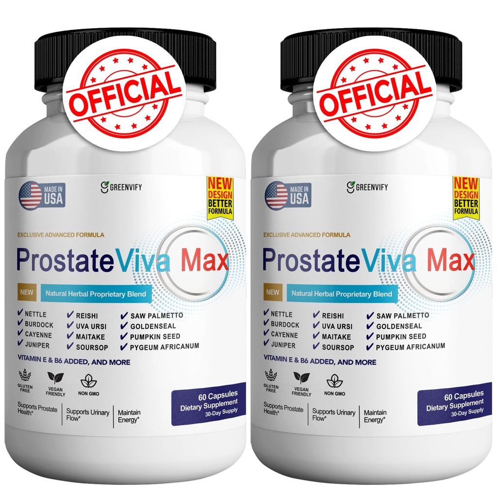 ProstateViva Max Supplementen voor mannen Capsules, Gezondheidssupplementen - Maximale sterkte, Alle natuurlijke ondersteuning Normale en gezonde functie (120 capsules)