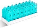 Daviky maandelijkse pil Organizer 2 keer per dag, 30 dagen pil doos AM PM met aparte container, één maand medicijn geval Twee keer per dag te houden vitamines, supplementen en medicatie (Cyaan)