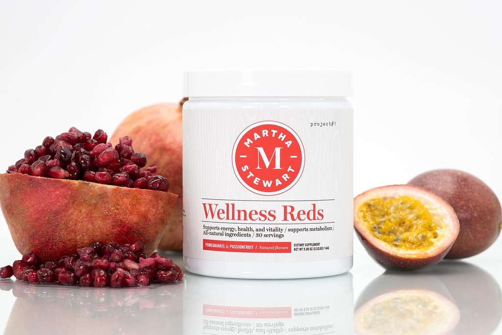 Martha Stewart Wellness Reds - A Blend of Antioxidant-Rich Superfoods with Beet Root Powder for Health - Energy Powder Drink Mix 
