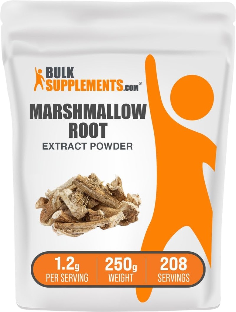 BulkSupplements.com Marshmallow Root Extract Powder - Marshmallow Root Supplement, Herbal Supplement - Glutenvrij, 1.2g per portie, 250g (8.8 oz) (pack van 1)