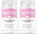 (2 Pack) FemiPro Bladder Control Pills - Original FemiPro Capsules, Femi Pro Bladder Control Support Supplement, Probitic FemiPro Pills for Overall Health and Wellness Reviews, 60 Capsules 2 Months