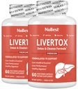LiverTox - Advanced Liver Detox & Cleanse Formula - Herbal Liver Support with Milk Thistle, Turmeric, Artichoke, Dandelion, Beet & Zink Helpt leverfunctie & Digestie Pack 2