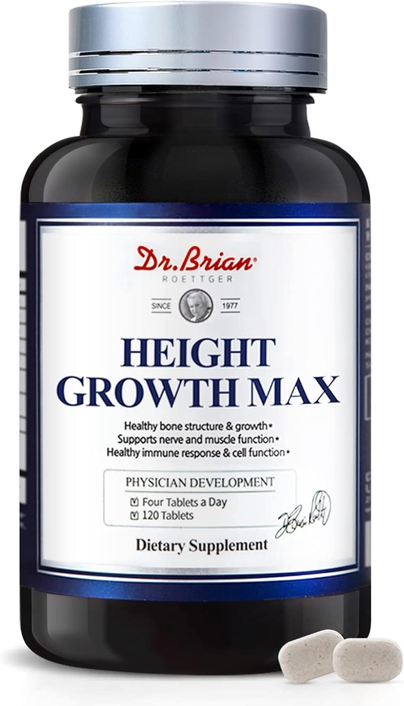 Hoogte Groei Maximizer - Groei Vitaminen voor tieners Hoogte Botsterkte & Grow Taller Natuurlijk, Kids Vitaminen GGO-vrij, Leeftijden 10+, 120 tabletten
