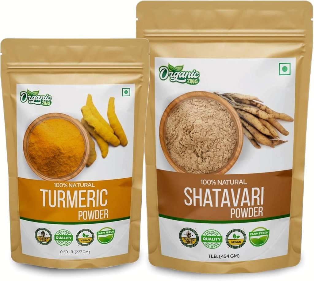 ORGANISCHE ZING Shatavari- 454g & Kurkumapoeder- 227g