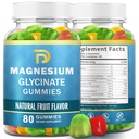 (2 verpakkingen) Magnesium Glycinate Gummies voor volwassenen & kinderen, Magnesium Malate kauwbare 400 mg,