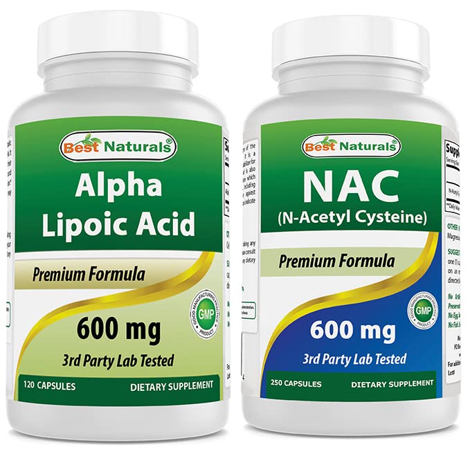 Best Naturals Alpha Lipoic Acid 600 mg & NAC N-Acetyl-Cysteine 600 mg