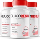 Gluco Renu Glyco Support Capsules, GlucoRenu Health Support Supplement Pillen - Maximale sterkte, Gluco Renu Gezondheid en Wellness, Alle Natuurlijke Geavanceerde Formule, GlucoRenu Capsules Beoordelingen (3 Pack)