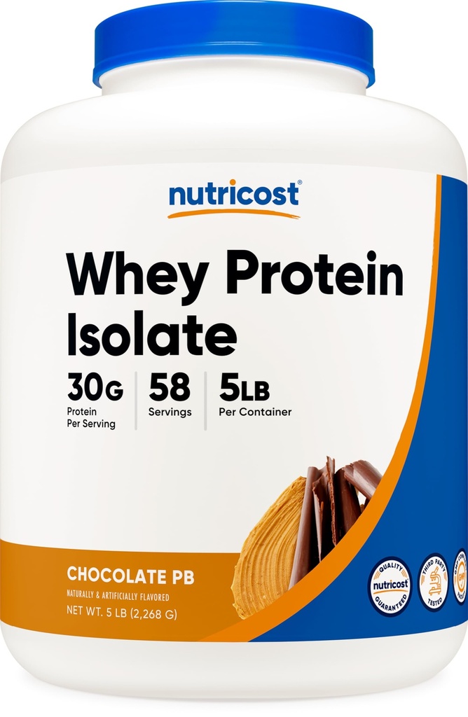 Nutricost Wei Proteïneisolaat (Chocolaat Pindakaas, 5 pond) Proteïnepoeder