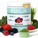 Kiala Nutrition Super Greens, Organic Greens Powder with Spirulina & Chlorella for Digestion, Gut Health, Immunity, Energy, Gluten Free, Vegan, Sugar Free, Mixed Berry, Spectra Blend, 30 porties
