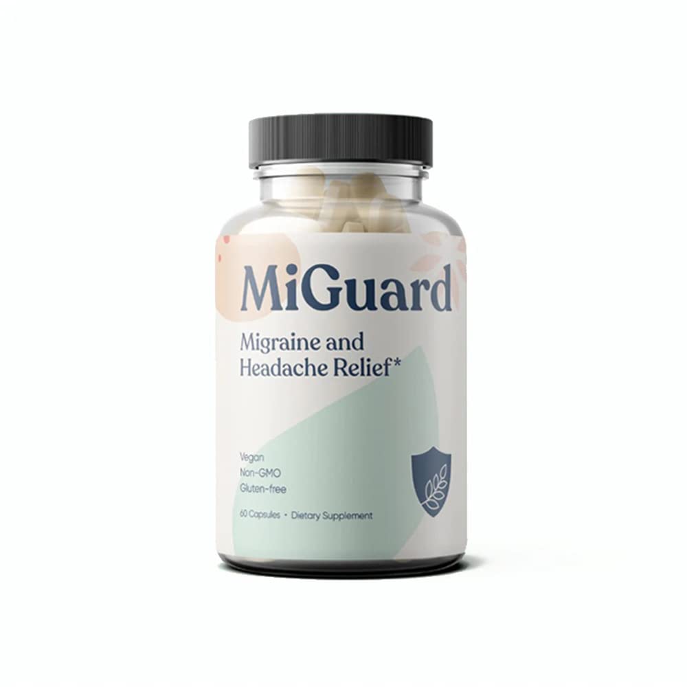 Hoofdpijn en Migraine Relief Supplementen - Drugsvrije Migraine Preventie Supplement - Natuurlijke Supplementen voor Migraine Hoofdpijn - Helpt de frequentie en ernst verminderen (60 capsules)