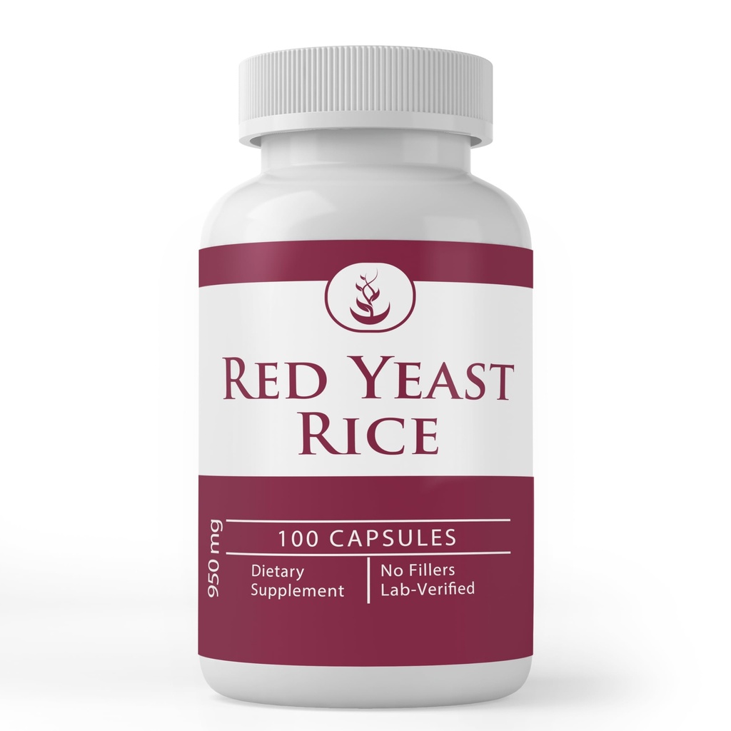 PURE ORIGINEEL INGREDIËNTEN Red Gist Rice Extract, (100 capsules) Altijd zuiver, Geen additieven of fillers, Lab geverifieerd