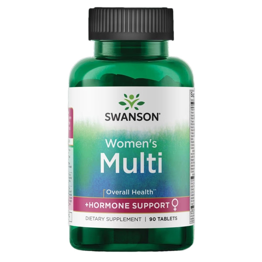 Swanson Multi Women's Prime Multivitamine Multiminerale Energie Immune Hormone Balance Welzijn Health Supplement 90 Tablets (Tabs)