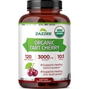 Zazzee USDA Biologische Tart Cherry 10:1 Extract, 3000 mg Sterkte, 120 Vegan Capsules, 4 Maand Supply, Gestandaardiseerd, Geconcentreerd 10X Extract, 100% Vegetarisch, Certified Organic, All-Natural and Non-GMO