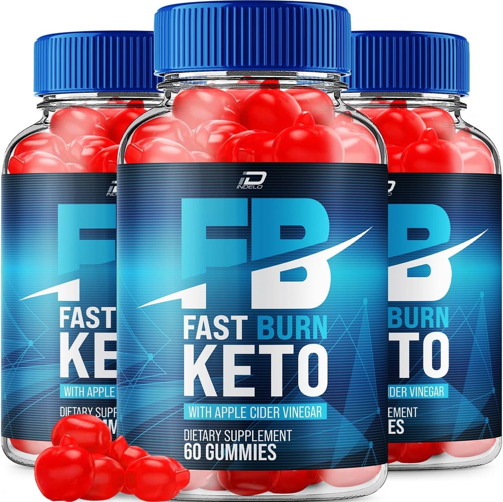 Fast Burn Keto ACV Gummies Supplement - FastBurn Keto + ACV Weight Management Gummies Apple Cider Vinegar 1000MG, Fast Burn Keto Gummies Reviews, Vitamine B12 (3 Pack - 180 Gummies)