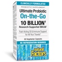 Natuurlijke factoren, TravelBiotic, Ondersteunt Colon en Immune Health, Plank Stable Probiotic Supplement, 10 miljard CFU, Vegan, 60 capsules (60 porties)