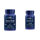 Life Extension Neuro-mag Magnesium L-threonaat en vitamine D3 supplement bundel voor hersenen, bot en immuungezondheid