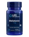 Life Extension Melatonine 1 mg - For Restful Night, Hormone Balance, and Immune Health - Immediate Release - Glutenvrij, Non-GMO - 60 Capsules