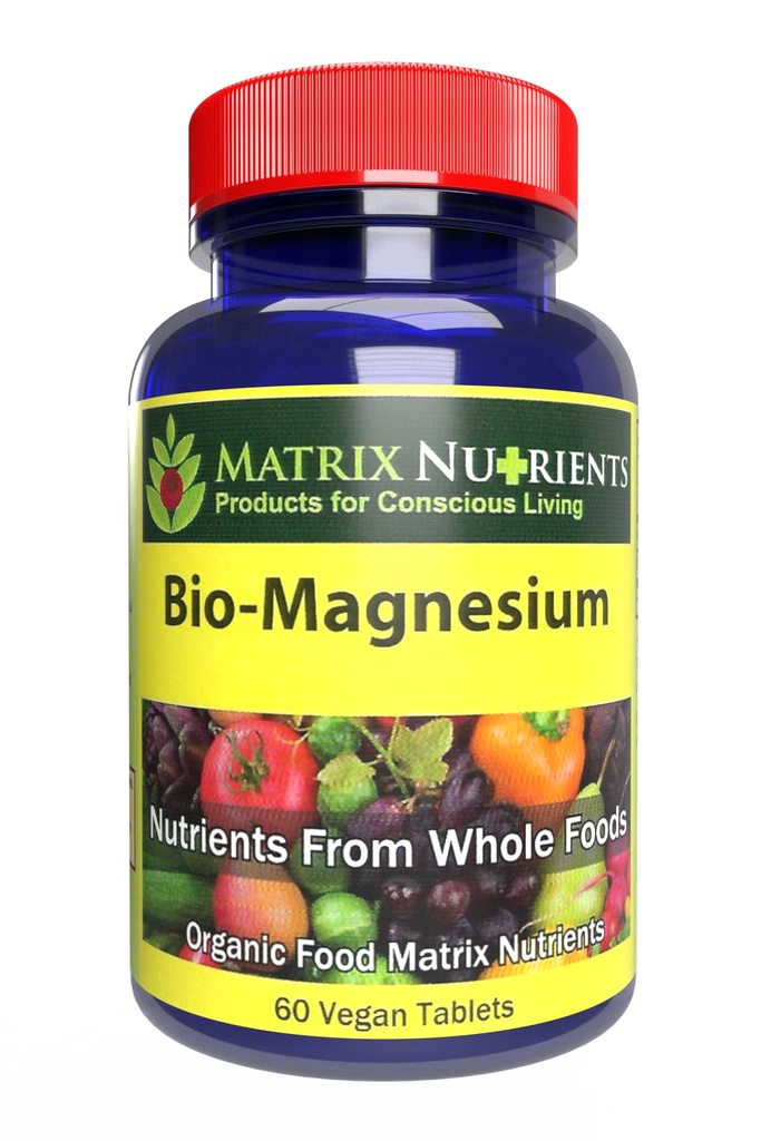 BIO-Magnesium - Premium Magnesium Supplement voor: Energie, Bloeddruk, Spierfunctie, Slaap, Zenuwfunctie, Bloedsuiker niveaus en meer! - Vegan tabletten (60ct)