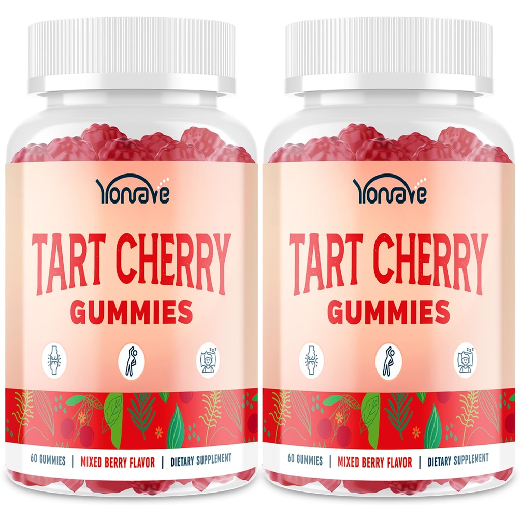 3300mg Tart Cherry Gummies voor Uric Acid Reiniging, Slaap, Jicht, Gezamenlijke & Nieren Ondersteuning 