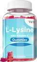 VAITE L-Lysine 800mg Gummies with Vitamin C - Skin, Lip & Cold Sore* Support for Women - Lysine for Adults, Supports Tissue Health & Immune System, Amino Acid & Complex Supplements, 60 Vegan Chewable