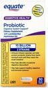Equate Probiotic Supplement Digestieve System Support - Algemene Digestieve Gezondheidsondersteuning - Minimaliseert Constipatie, diarree, gas & Bloating-Delayed Release Capsules, 50 Tellen