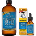 Natural Path Silver Wings Supplement - Collective Silver 500 ppm (16 fl.oz / 480 ml) Plus Collective Silver 500 ppm (1 fl.oz / 30 ml)