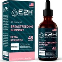 E2H Borstvoeding Supplement en Borstvoeding Ondersteuning - Liquid Borstvoeding Supplement - Bevat Fenegriek, Melkdistel, Venkel en meer - Geen Alcohol - Vegan - 2 Fl Oz