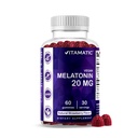 Vitamatic Melatonine 20mg Gummies voor volwassenen, 30 Servings - 60 Tellen - Non-Habit Forming Supplement