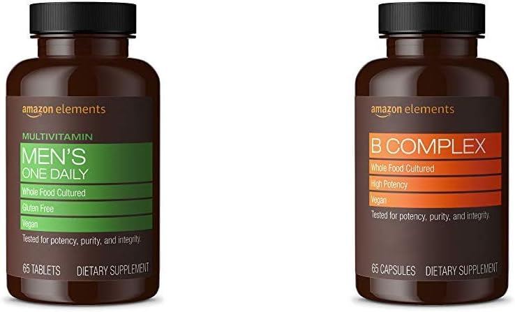 Elementen Mannen één dagelijkse multivitamine (65 tabletten) en elementen B complex (65 capsules)