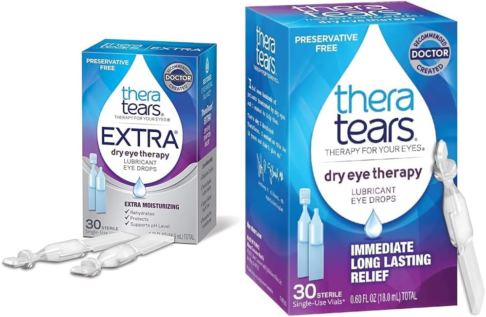 TheraTears Extra droge oogtherapie Lubricant Oogdruppels 30ct & droge oogtherapie Smeer Oogdruppels 30 flacons